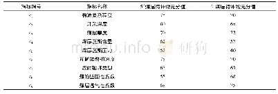 表3 待评价物元的各指标分值