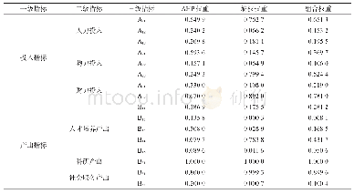 表4 投入产出组合权重：基于组合赋权DEA模型的高等职业教育投入产出效率测评