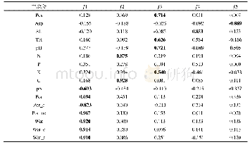 表4 主成分旋转因子载荷矩阵