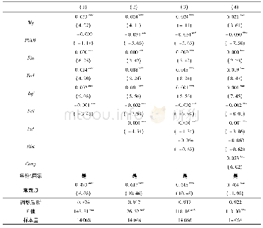 表5 替换或加入变量的稳健性检验结果