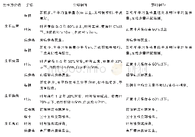 表1 古树生长势分级及初级评价指标