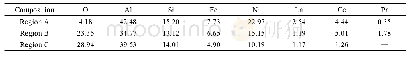 《表3 腐蚀介质条件下磨痕表面不同区域的化学成分》