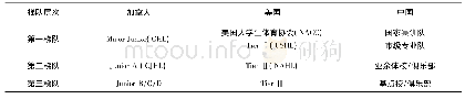 表2 加拿大、美国和中国儿童青少年冰球运动员培养体系比较