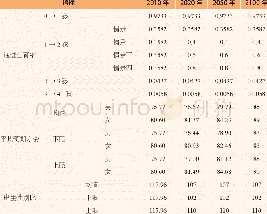 《表2 情景预测参数：中国人口预测方法及未来人口政策》