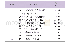 表2 2019年河南省主营业务收入前十名的造纸企业