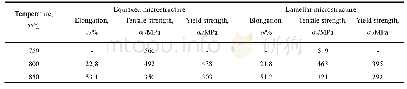 表1 不同温度下锻态Ti-44Al-4Nb-4V-0.3Mo-Y合金的拉伸性能