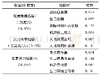 表4 外向型经济发展水平评价指标及权重