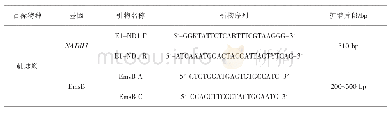 表2 引物序列：线粒体NADH1基因和微卫星标记在棘球绦虫感染检测中的应用