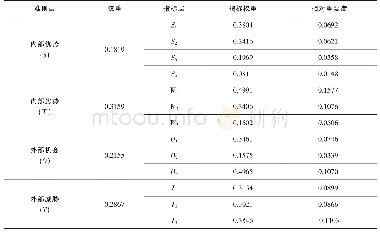 表2 指标权重及相对重要度汇总表