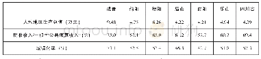 表1 2018年成渝地区双城经济圈主要经济体的经济发展指标