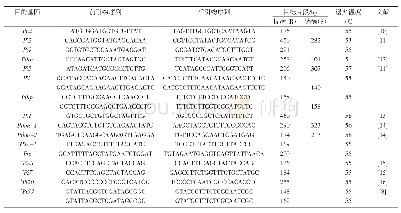表2 稻瘟病抗性基因检测的引物序列及相关信息