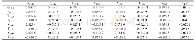 《表2 进口端与出口端投点、定向点坐标的协因数阵》