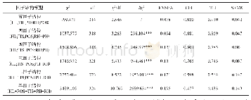 《表1 验证性因子分析结果》