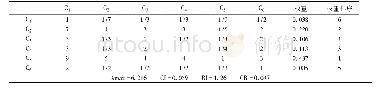 《表4 B1~C层指标权重》