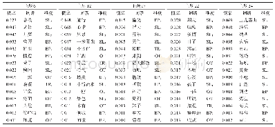 表2 主题-特征词概率分布示例