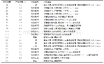 表1 样品采样深度及样品描述