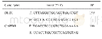 表1 RT-qPCR使用的特异性引物序列