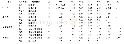 表1 化石燃料燃烧源污染物排放因子