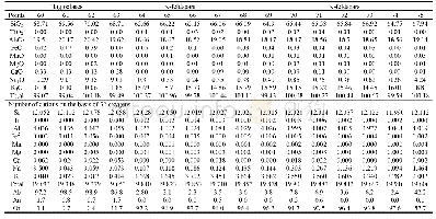 《Table 8 Representative microprobe analyses (wt%) of plagioclase and alkali feldspars for rhyolite Z