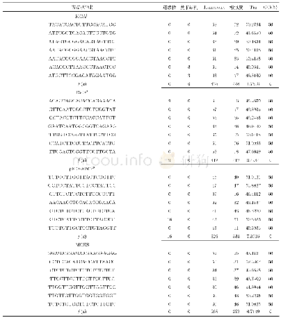 表3 7条长度为20的DNA序列的结果比较