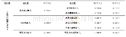 表6 各指标对总目标的权重(i=1～3,j=1～6)