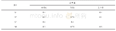 表1 愈伤组织诱导和分化培养基