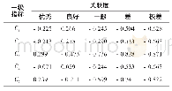 表5 本工程一级指标评价指标关联度