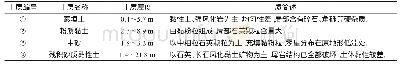 表1 场地内浅部土层分布