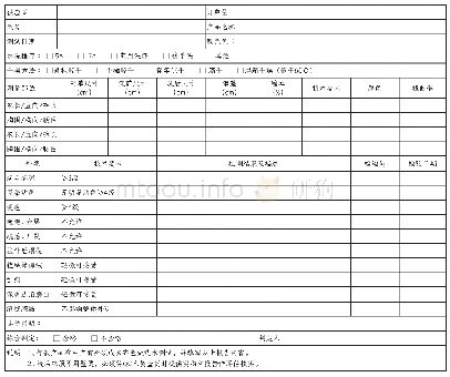 表1：成衣水洗测试结果记录单