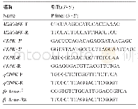 《表1 基因克隆与表达分析引物序列》