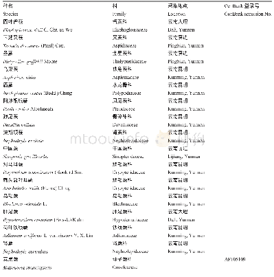 表4 植物来源及其FLO/LFY同源基因Gen Bank登录号