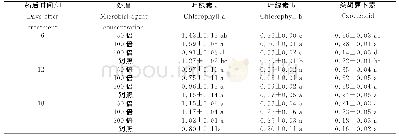 《表4 微生物菌剂处理烟苗叶片光合色素的含量》