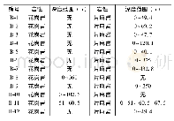 表1 钻孔数据岩性值序表