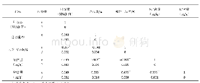 表1 各因子之间的相关性分析