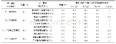 表1 施工导流方案三层级模糊评价因素及隶属度权重