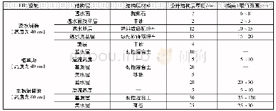 表1 LID设施实验结构层设计