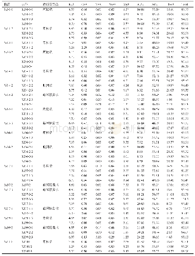 表2 徐庄组海绿石样品电子探针成分分析表