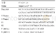 表4 引物序列：大刍草SAMS1基因克隆与生物信息学分析
