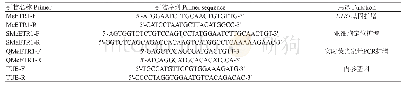 表1 引物序列及其用途：木薯ETR1基因克隆及表达分析