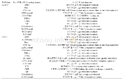 表4 ClFAD2和ClSAD基因启动子序列上主要顺式作用元件分析结果