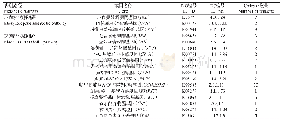 表4 藤茶叶片转录组中黄酮类化合物合成相关基因