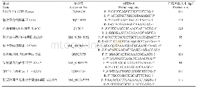 表2 基因扩增引物信息：玉米皮替代玉米粉对湘东黑山羊内脏脂肪组织脂肪代谢的影响