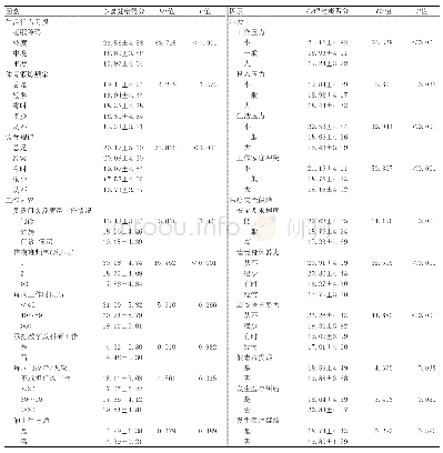 表2 医护人员心理健康得分的比较分析