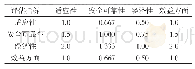 表9 系统层指标判断矩阵表