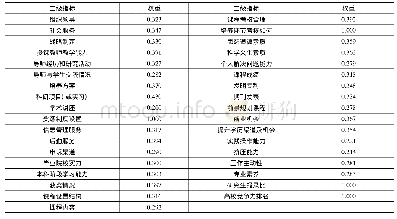 表2 三级指标权重：研究生教育质量第三方评价:模型构建与实证检验