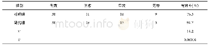 《表1 两组患者临床治疗效果对比 (n)》