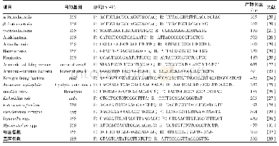 表2 用于定量PCR检测的引物