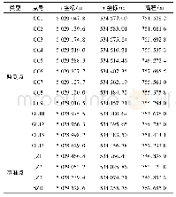 表1 现场监测点位置坐标