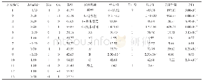 表3 实验方案与实验结果表