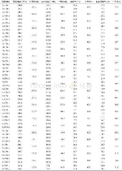 《表2 试验结果汇总表Tab.2 Summary table of the test results》